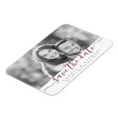 Magnet Flexible Photo de script burgundy simple et moderne enregis (Côté Gauche)