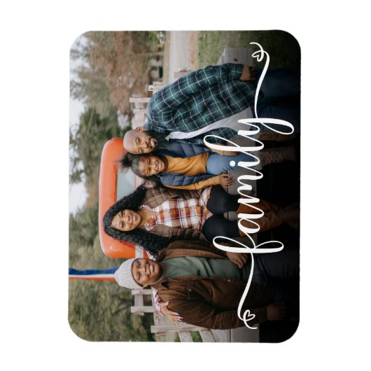 Magnet Flexible Photo de script de famille (Vertical)