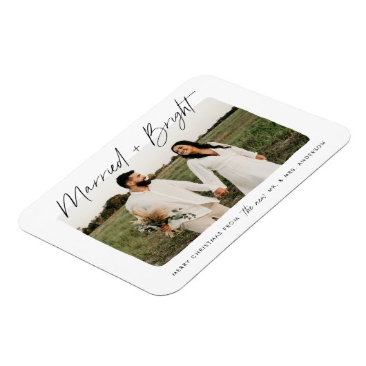 Magnet Flexible Photo de script marié et brillant (Côté Gauche)