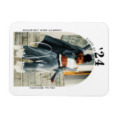 Magnet Flexible Photo de script moderne 2024 Graduation minimalist (Horizontal)