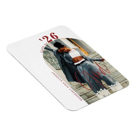 Magnet Flexible Photo de script moderne 2024 Graduation minimalist (Côté Droit)