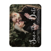Magnet Flexible Photo de script romantique blanc Enregistrer l'aim (Vertical)