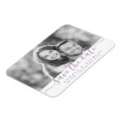 Magnet Flexible Photo de script simple moderne violet enregistrer  (Côté Gauche)