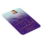 Magnet Flexible Photo de script virtuellement graduée 2022 violet (Côté Droit)