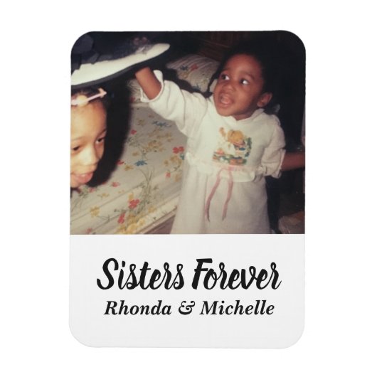 Magnet Flexible Photo de Soeurs mignonnes (Vertical)