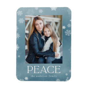 Magnet Flexible Photo de vacances à l'aquarelle Bleu Glaçon Paix g
