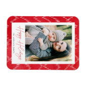 Magnet Flexible Photo de vacances avec purée rouge (Horizontal)