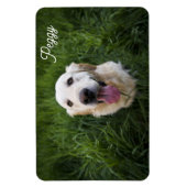 Magnet Flexible Photo Dog Ajouter un nom Easy Modèle Pet Chiot (Vertical)