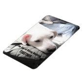 Magnet Flexible Photo du chien blanc mignon accroché avec papa (Côté Gauche)