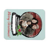 Magnet Flexible Photo du Globe de neige de Noël (Horizontal)