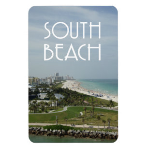 Magnet Flexible Photo du sud d'horizon de Miami de plage