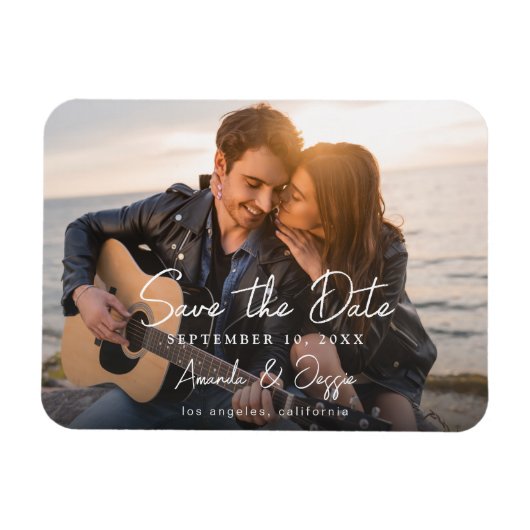 Magnet Flexible Photo - Écriture manuscrite Horizontale Save the D (Horizontal)