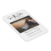 Magnet Flexible Photo Élégant Moderne Tendance Save The Date (Côté Droit)