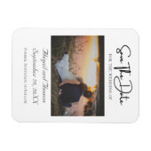 Magnet Flexible Photo Élégant Moderne Tendance Save The Date (Horizontal)