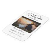 Magnet Flexible Photo Élégant Moderne Tendance Save The Date (Côté Gauche)