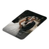 Magnet Flexible Photo Elegant Typographie Mariage Vertical 3 (Côté Gauche)