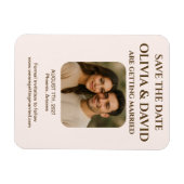 Magnet Flexible Photo élégante Enregistrer l'aimant de date | Luxe (Horizontal)