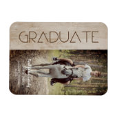 Magnet Flexible Photo en bois rustique moderne Unisex Graduation (Horizontal)