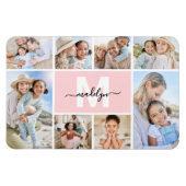 Magnet Flexible Photo en collage avec monogramme (Horizontal)