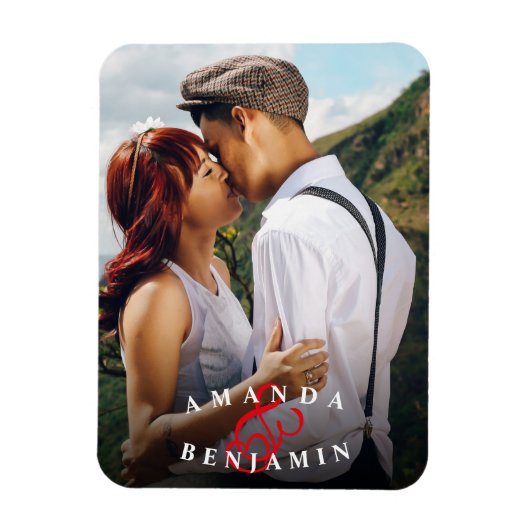 Magnet Flexible Photo en couple moderne personnalisée (Vertical)