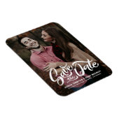 Magnet Flexible Photo en gras blanc Enregistrer l'aimant de date (Côté Droit)