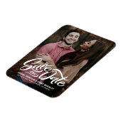 Magnet Flexible Photo en gras blanc Enregistrer l'aimant de date (Côté Gauche)