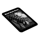 Magnet Flexible Photo en noir et blanc de chien en train de frappe (Côté Droit)