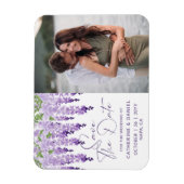 Magnet Flexible Photo Enregistrer La Date Aquarelle Mariage Wister (Vertical)