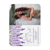 Magnet Flexible Photo Enregistrer La Date Aquarelle Mariage Wister (Vertical)