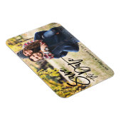 Magnet Flexible Photo Enregistrer La Date Moderne Brush Script (Côté Droit)
