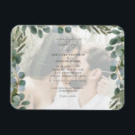 Magnet Flexible Photo Eucalyptus Faire-part de mariage<br><div class="desc">aimant flexible faire-part de mariage. Eucalyptus. Aquarelle.</div>