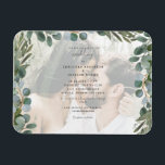 Magnet Flexible Photo Eucalyptus Faire-part de mariage<br><div class="desc">aimant flexible faire-part de mariage. Eucalyptus. Aquarelle.</div>