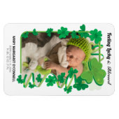 Magnet Flexible Photo Faire-part bébé Shamrock irlandais (Horizontal)