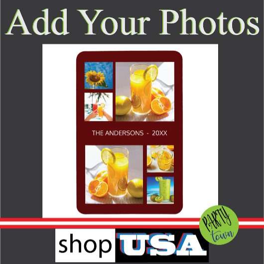 Magnet Flexible Photo Famille Modèle Collage