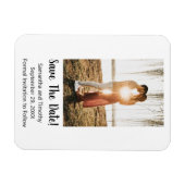 Magnet Flexible Photo Fiançailles Mariage Enregistrer La Carte Dat (Horizontal)