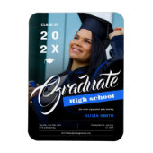 Magnet Flexible Photo High School Graduation Announcement (Vertical)