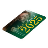 Magnet Flexible Photo Jaune Vert 2023 Faire-part de graduation (Côté Gauche)