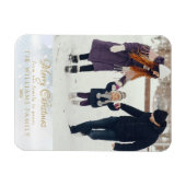 Magnet Flexible Photo Joyeux Noël Elégant Frost d'hiver (Horizontal)