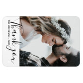 Magnet Flexible Photo Mariage Merci moderne (Horizontal)