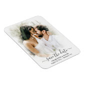 Magnet Flexible Photo Mariage Moderne Enregistrer La Date (Côté Droit)