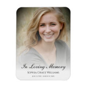 Magnet Flexible Photo Memorial Hommage funéraire de la mort (Vertical)