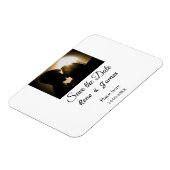 Magnet Flexible Photo minimale blanche élégante classique save the (Côté Gauche)