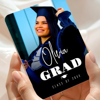 Magnet Flexible Photo Minimalist Modern High School Graduation