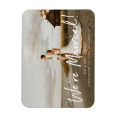 Magnet Flexible Photo Modern Wh Typografy Wedding Announcement (Vertical)