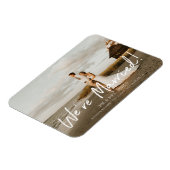 Magnet Flexible Photo Modern Wh Typografy Wedding Announcement (Côté Gauche)