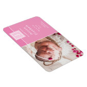 Magnet Flexible Photo moderne bébé Monogramme Faire-part de naissa (Côté Droit)