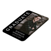 Magnet Flexible Photo Moderne de diplôme de garçon (Côté Gauche)