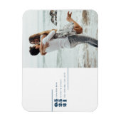 Magnet Flexible Photo moderne Enregistrer la carte postale Date (Vertical)