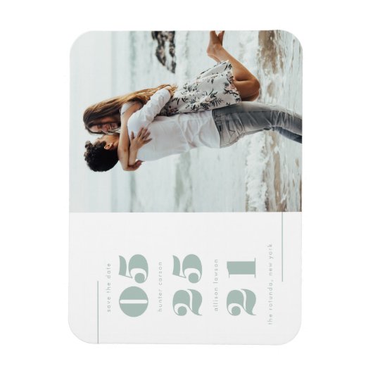 Magnet Flexible Photo moderne Enregistrer le dateur Magent (Vertical)