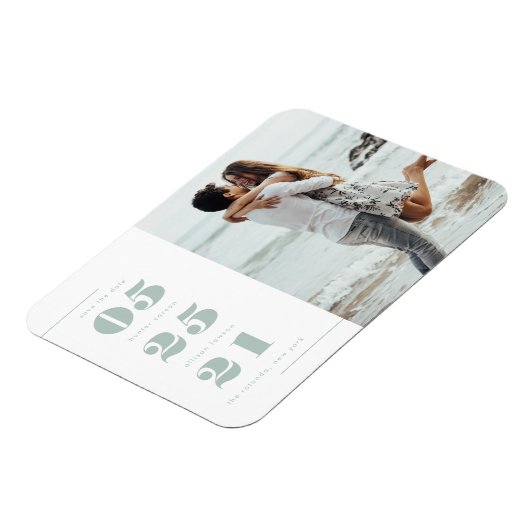 Magnet Flexible Photo moderne Enregistrer le dateur Magent (Côté Gauche)